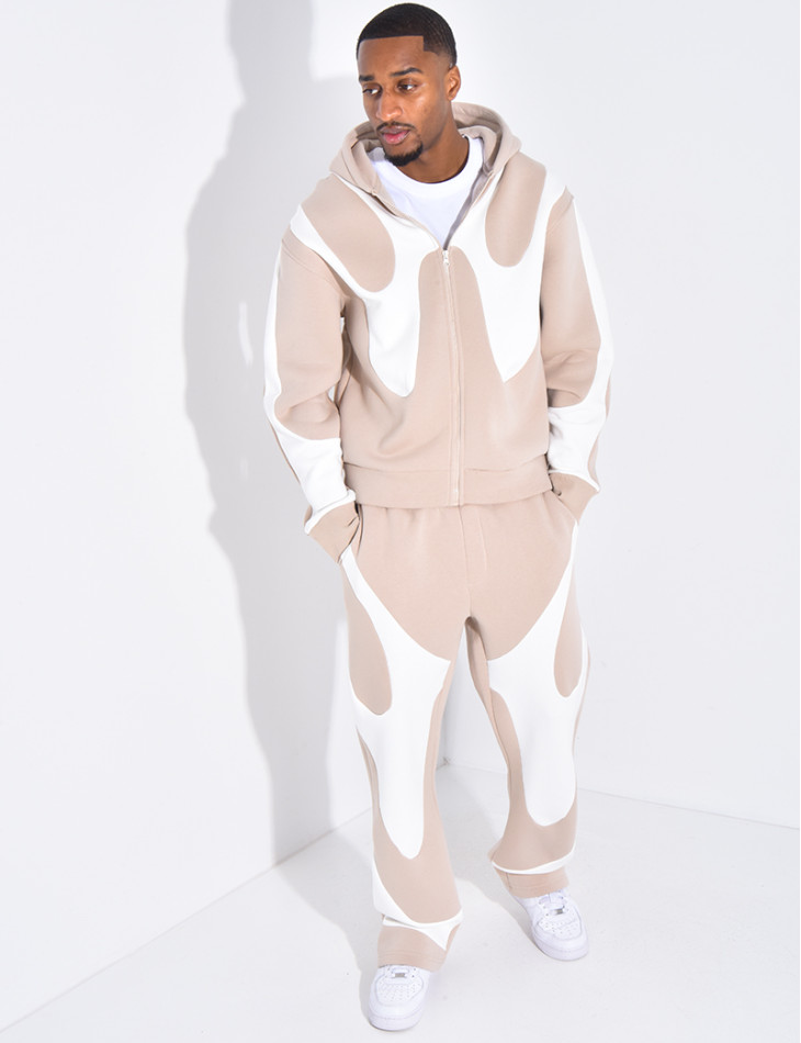 Ensemble de jogging à motifs pantalon et veste à capuche