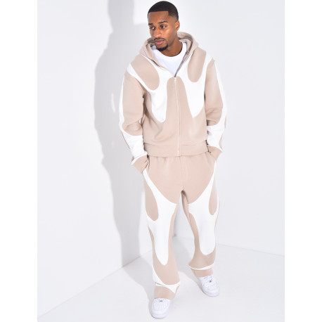 Ensemble de jogging à motifs pantalon et veste à capuche
