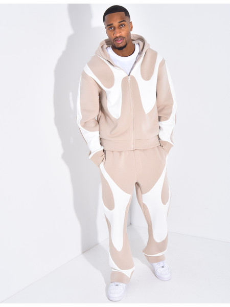 Ensemble de jogging à motifs pantalon et veste à capuche