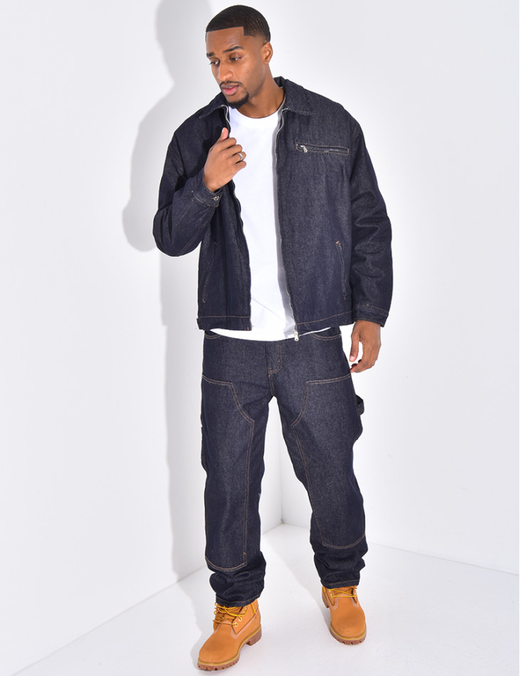 Ensemble en jeans à motifs pantalon et veste