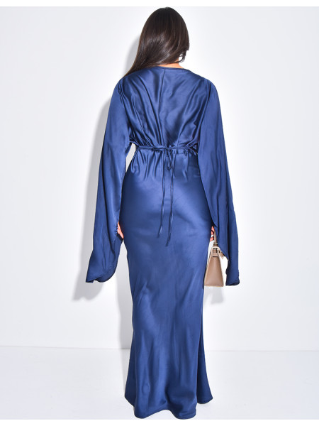 Robe longue ample à cintrée à la taille