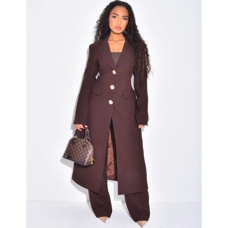 Wool suit pants matching the fitted coat