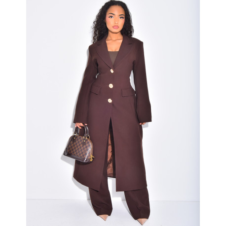 Wool suit pants matching the fitted coat