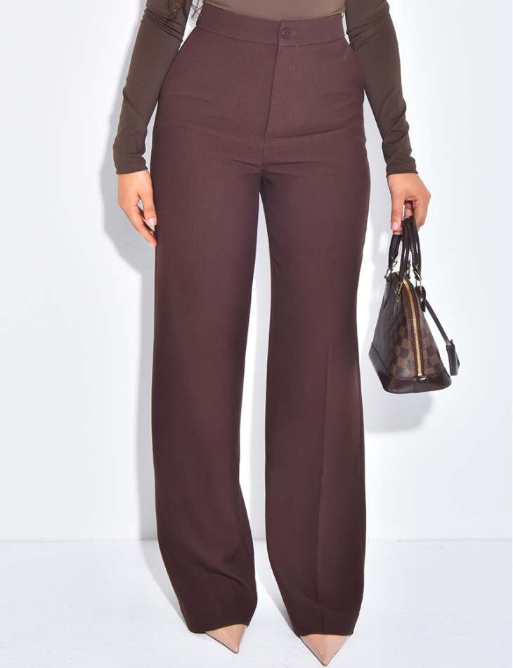 Wool suit pants matching the fitted coat