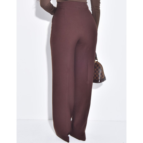 Wool suit pants matching the fitted coat