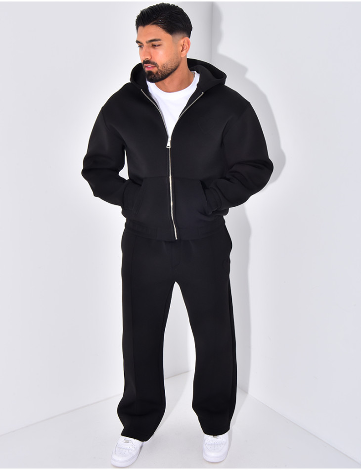 Ensemble pantalon et veste à capuche avec coeur