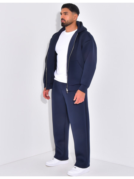 Ensemble pantalon et veste zippé à capuche