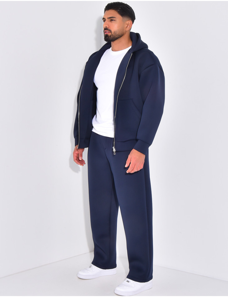 Ensemble pantalon et veste zippé à capuche