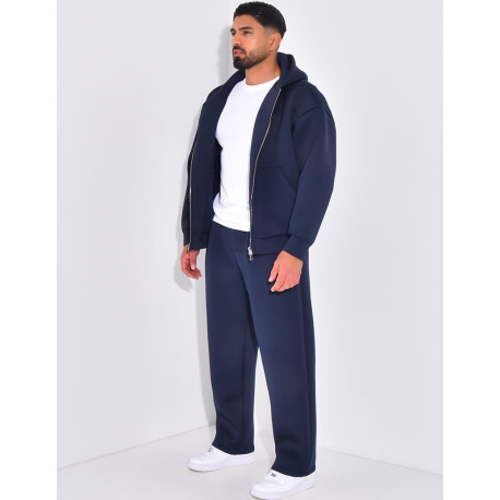 Ensemble pantalon et veste zippé à capuche