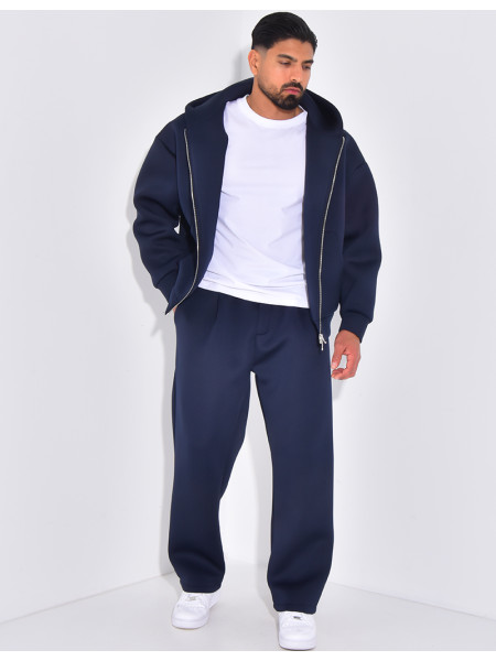 Ensemble pantalon et veste zippé à capuche
