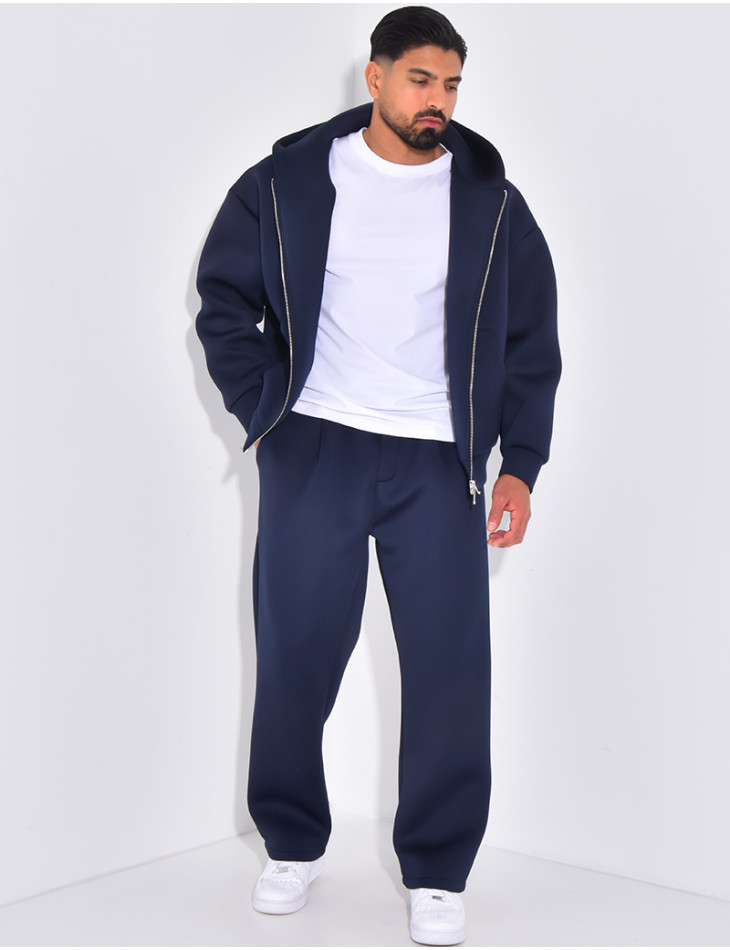 Ensemble pantalon et veste zippé à capuche