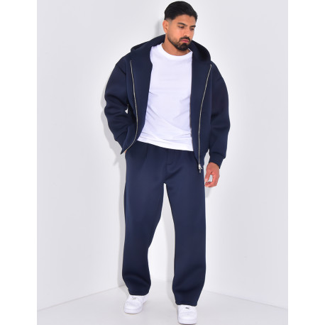 Ensemble pantalon et veste zippé à capuche