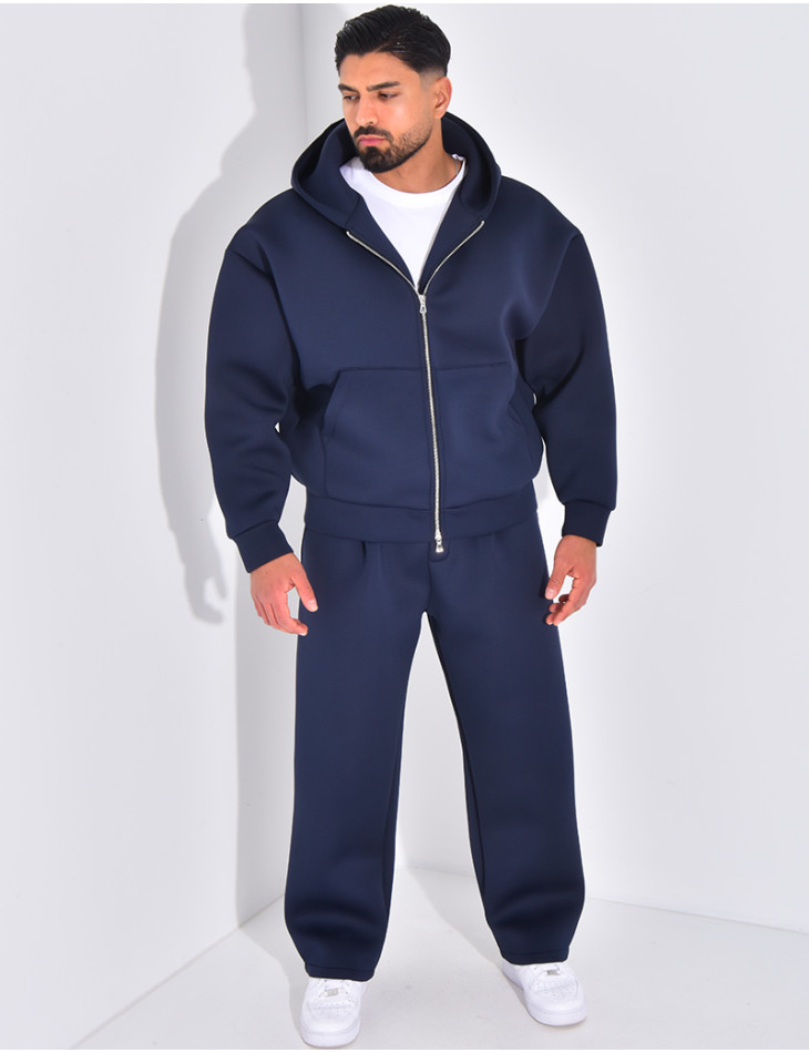 Ensemble pantalon et veste zippé à capuche