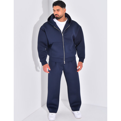 Ensemble pantalon et veste zippé à capuche