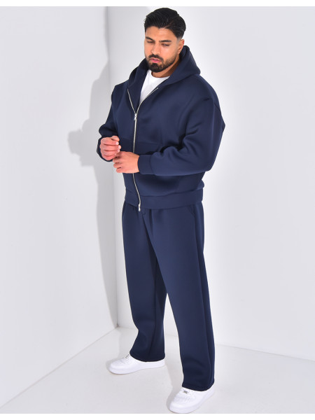 Ensemble pantalon et veste zippé à capuche