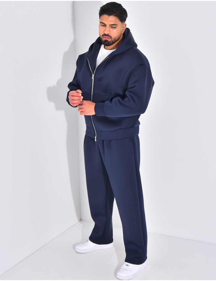Ensemble pantalon et veste zippé à capuche