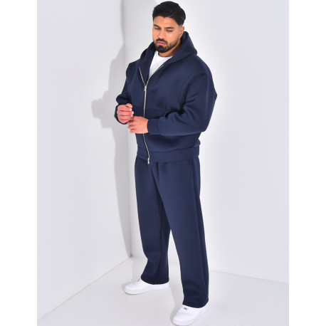 Ensemble pantalon et veste zippé à capuche