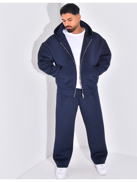 Ensemble pantalon et veste zippé à capuche