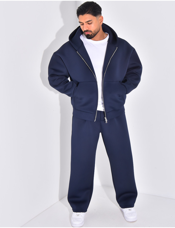 Ensemble pantalon et veste zippé à capuche