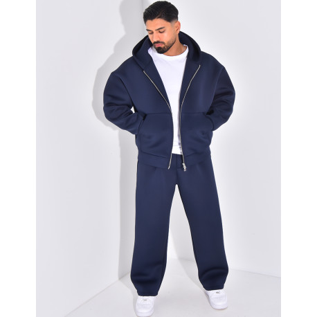 Ensemble pantalon et veste zippé à capuche