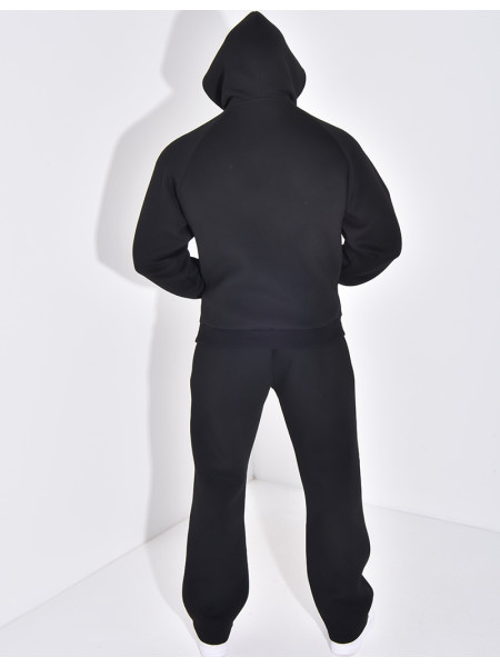 Ensemble pantalon et veste à capuche avec col