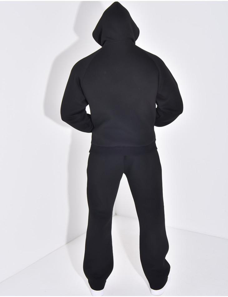 Ensemble pantalon et veste à capuche avec col