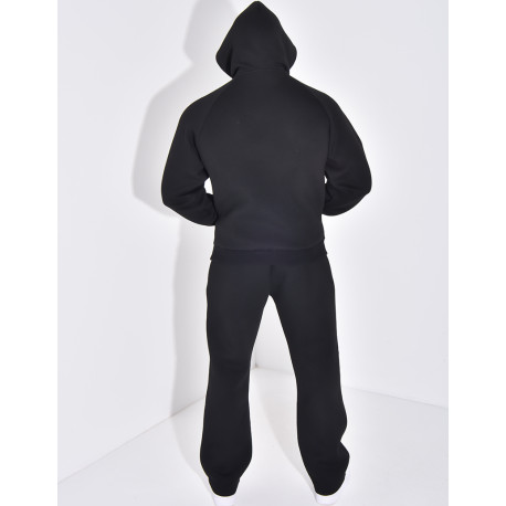 Ensemble pantalon et veste à capuche avec col