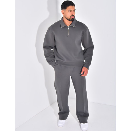 Ensemble pantalon et sweat à col zippé