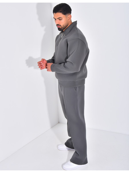 Ensemble pantalon et sweat à col zippé