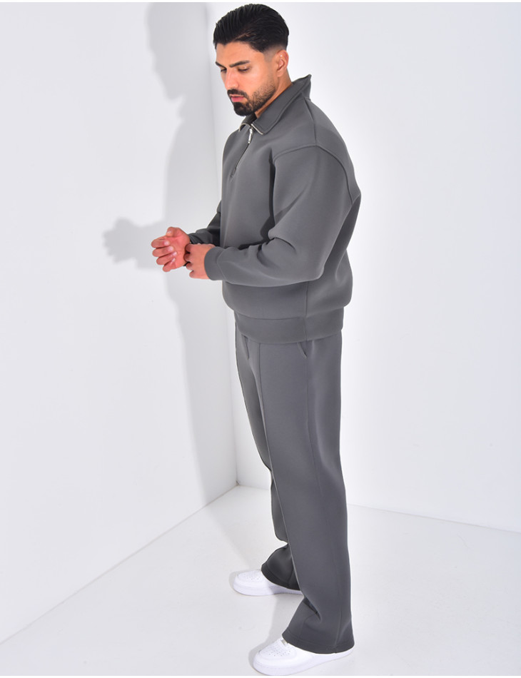 Ensemble pantalon et sweat à col zippé