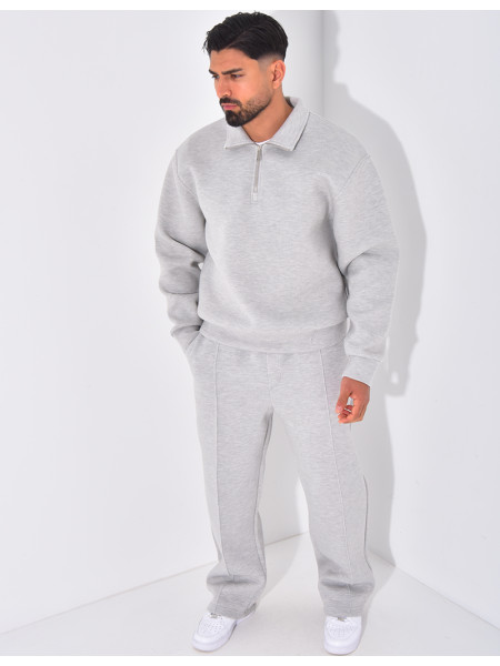 Ensemble pantalon et sweat à col zippé