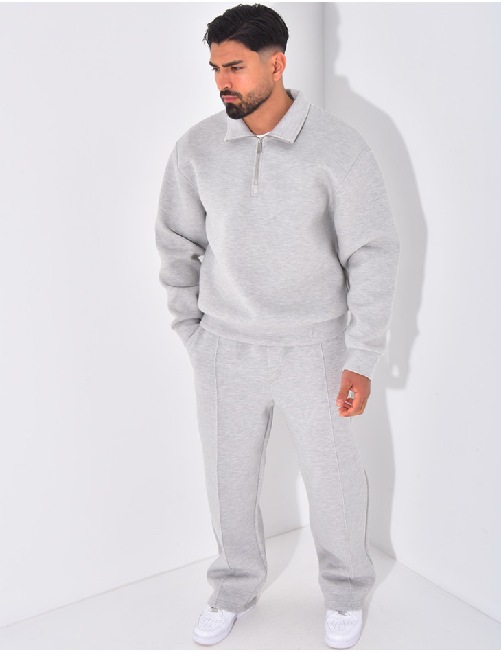 Ensemble pantalon et sweat à col zippé