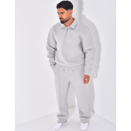 Ensemble pantalon et sweat à col zippé