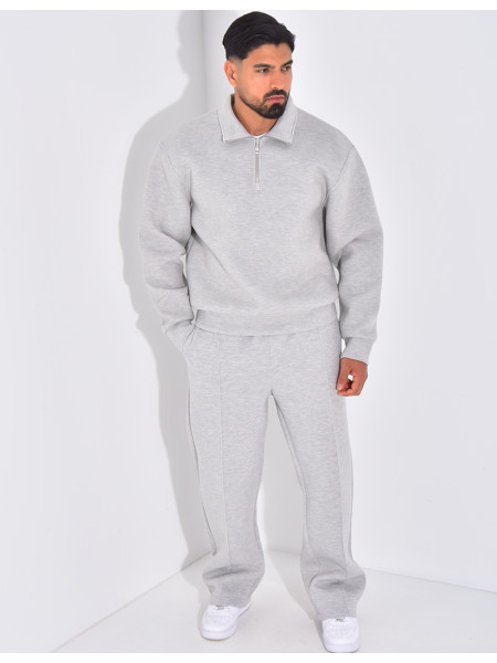 Ensemble pantalon et sweat à col zippé