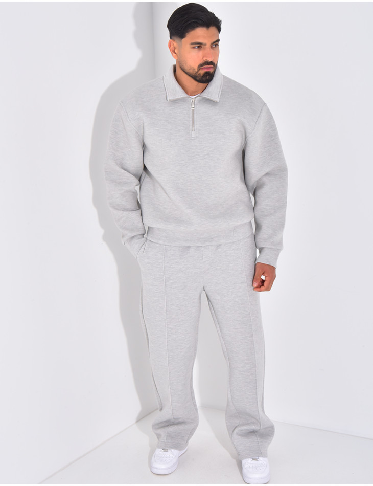 Ensemble pantalon et sweat à col zippé