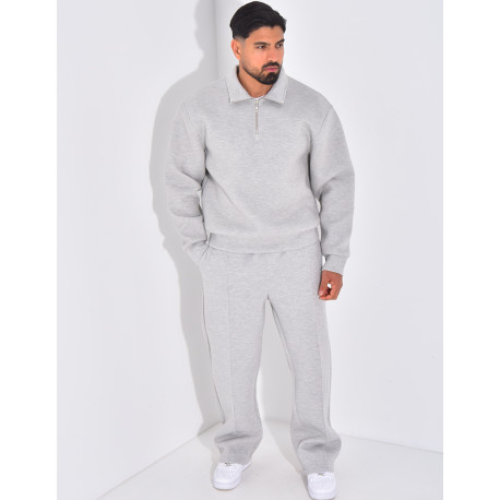 Ensemble pantalon et sweat à col zippé