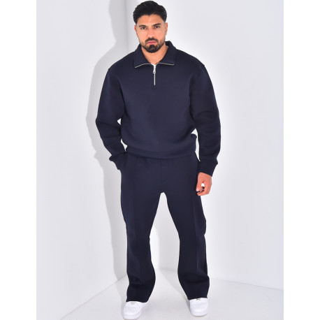 Ensemble pantalon et sweat à col zippé
