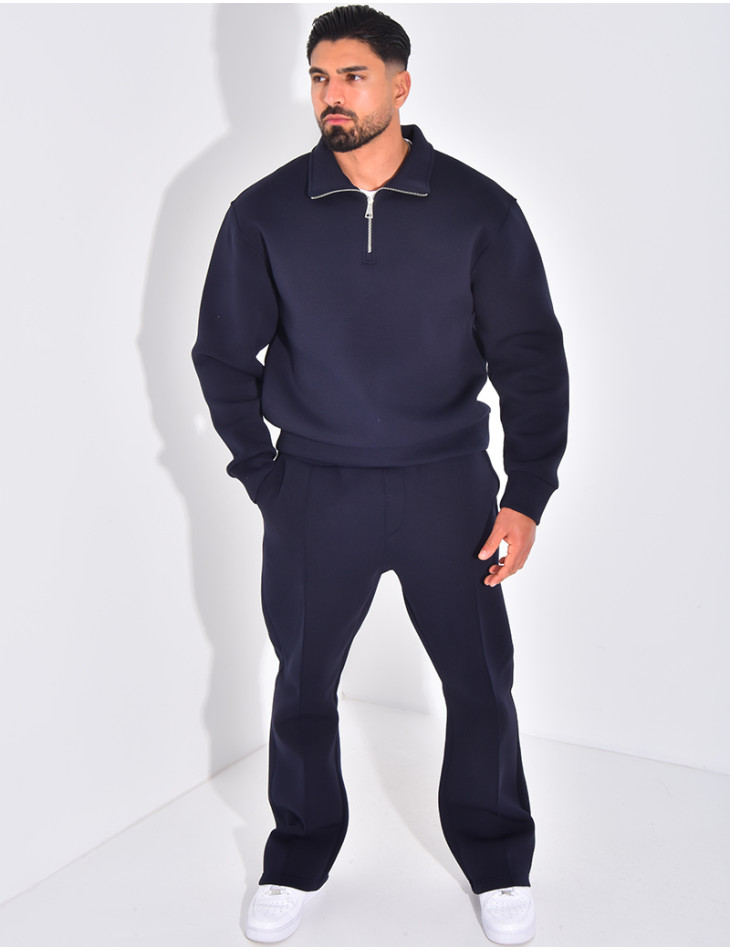 Ensemble pantalon et sweat à col zippé