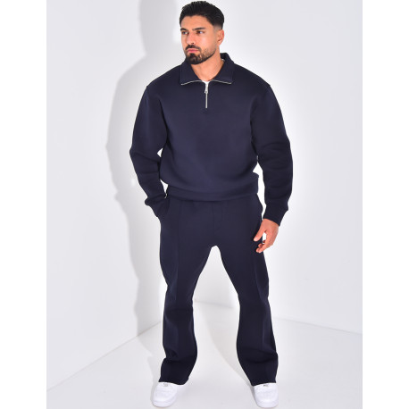 Ensemble pantalon et sweat à col zippé