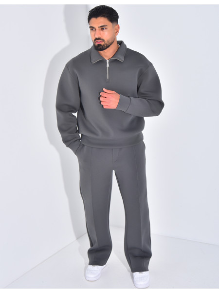 Ensemble pantalon et sweat à col zippé