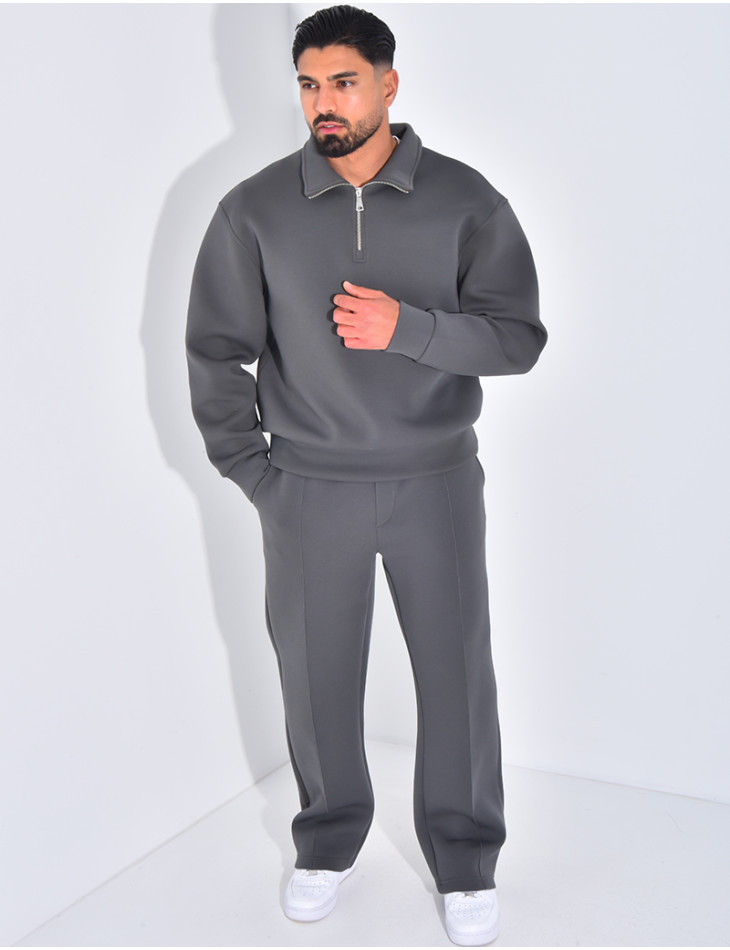 Ensemble pantalon et sweat à col zippé