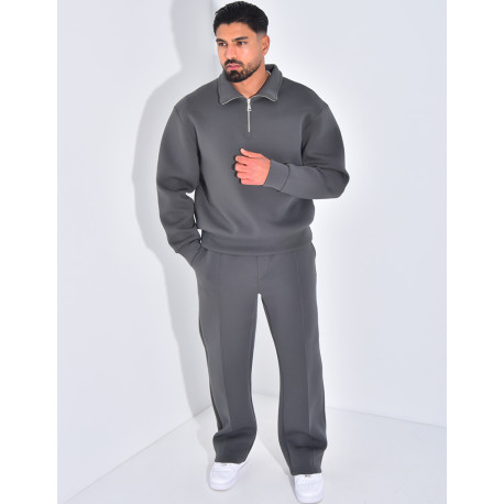 Ensemble pantalon et sweat à col zippé