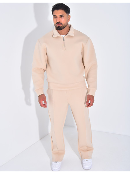 Ensemble pantalon et sweat à col zippé