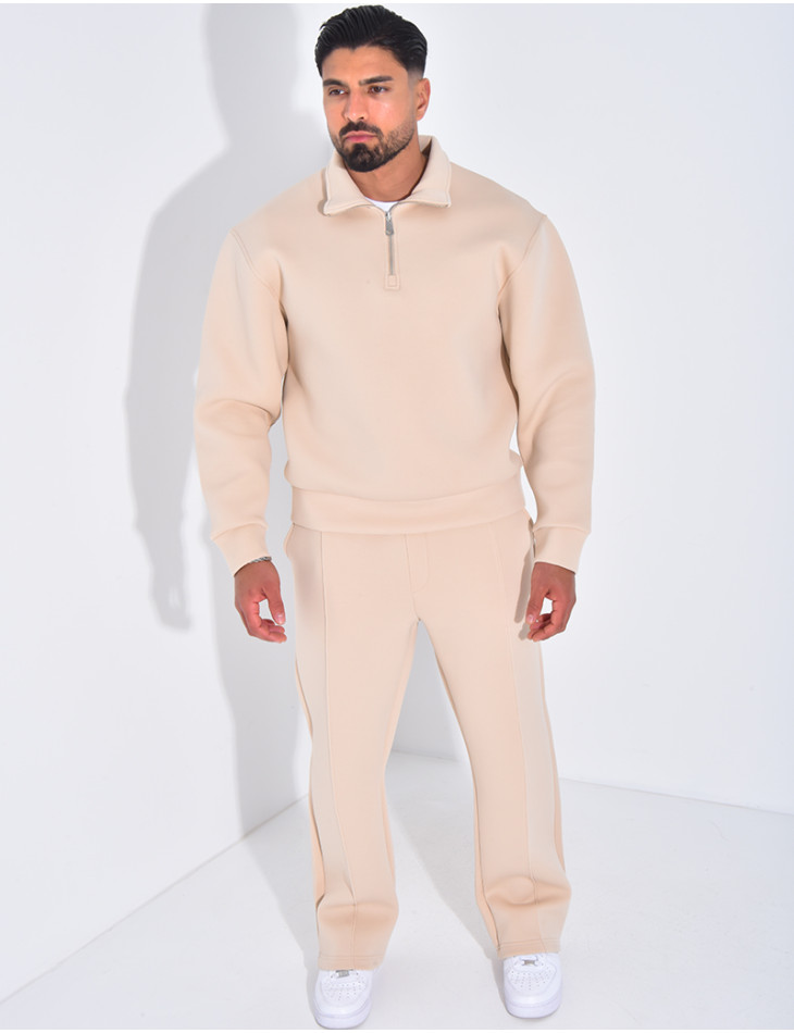 Ensemble pantalon et sweat à col zippé