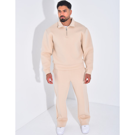 Ensemble pantalon et sweat à col zippé