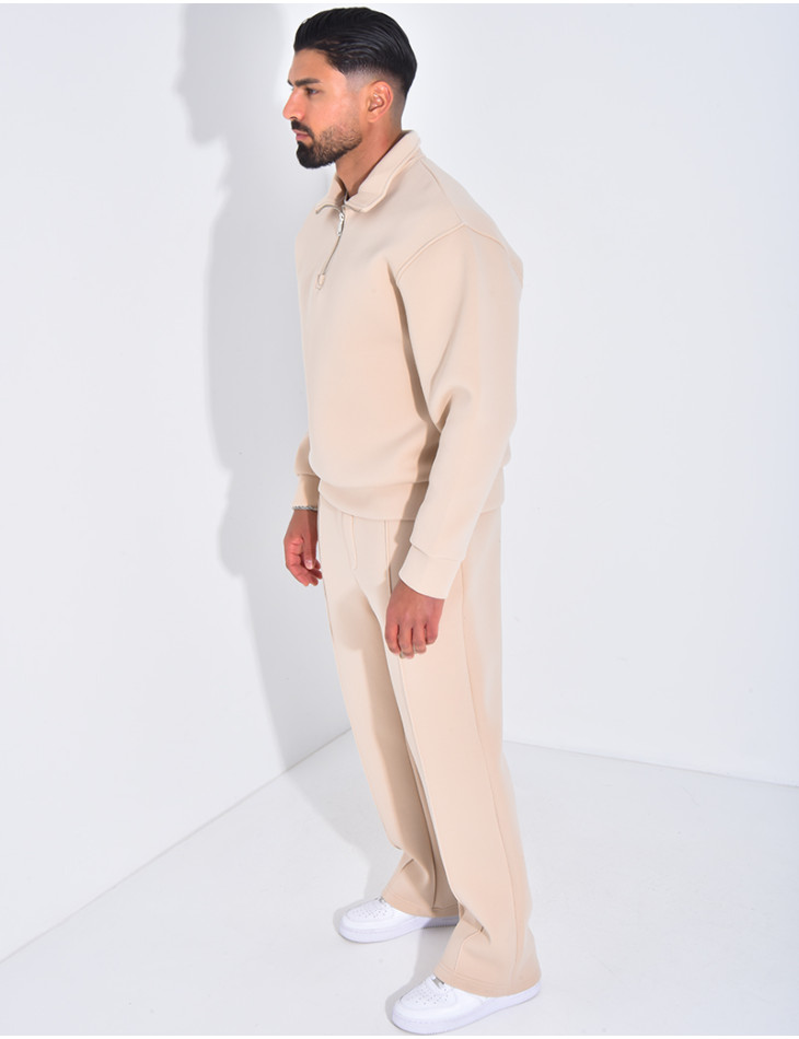 Ensemble pantalon et sweat à col zippé