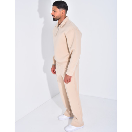 Ensemble pantalon et sweat à col zippé