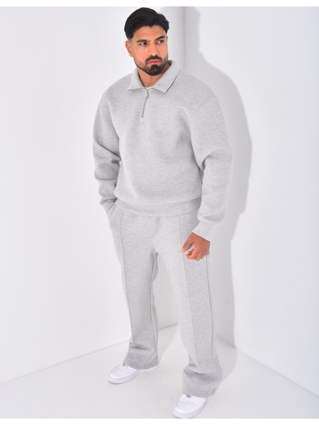 Ensemble pantalon et sweat à col zippé
