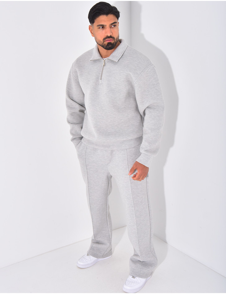 Ensemble pantalon et sweat à col zippé