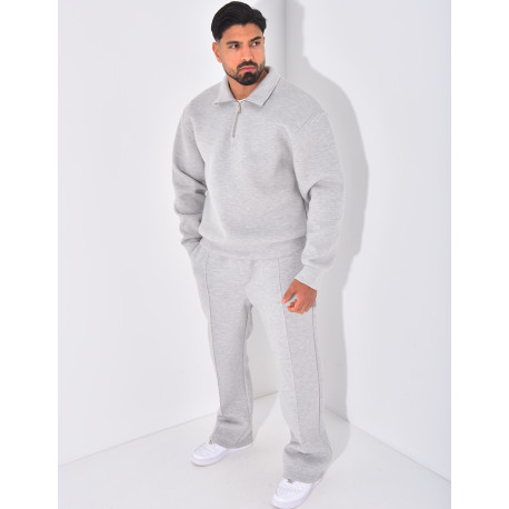 Ensemble pantalon et sweat à col zippé